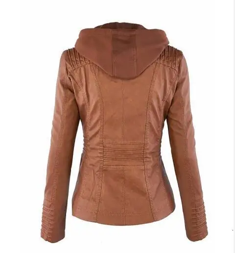 Популярное осенне-зимнее женское пальто для обучения сшитое кожаное