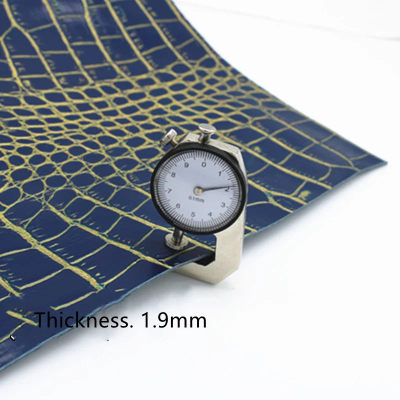 Искусственная кожа ткань крокодиловый узор синий ручная работа сделай сам