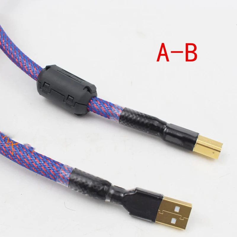 USB-кабель Hi-Fi QED 6N OCC OFC кабель для передачи данных типа A к Type B USB аудио-видео DAC