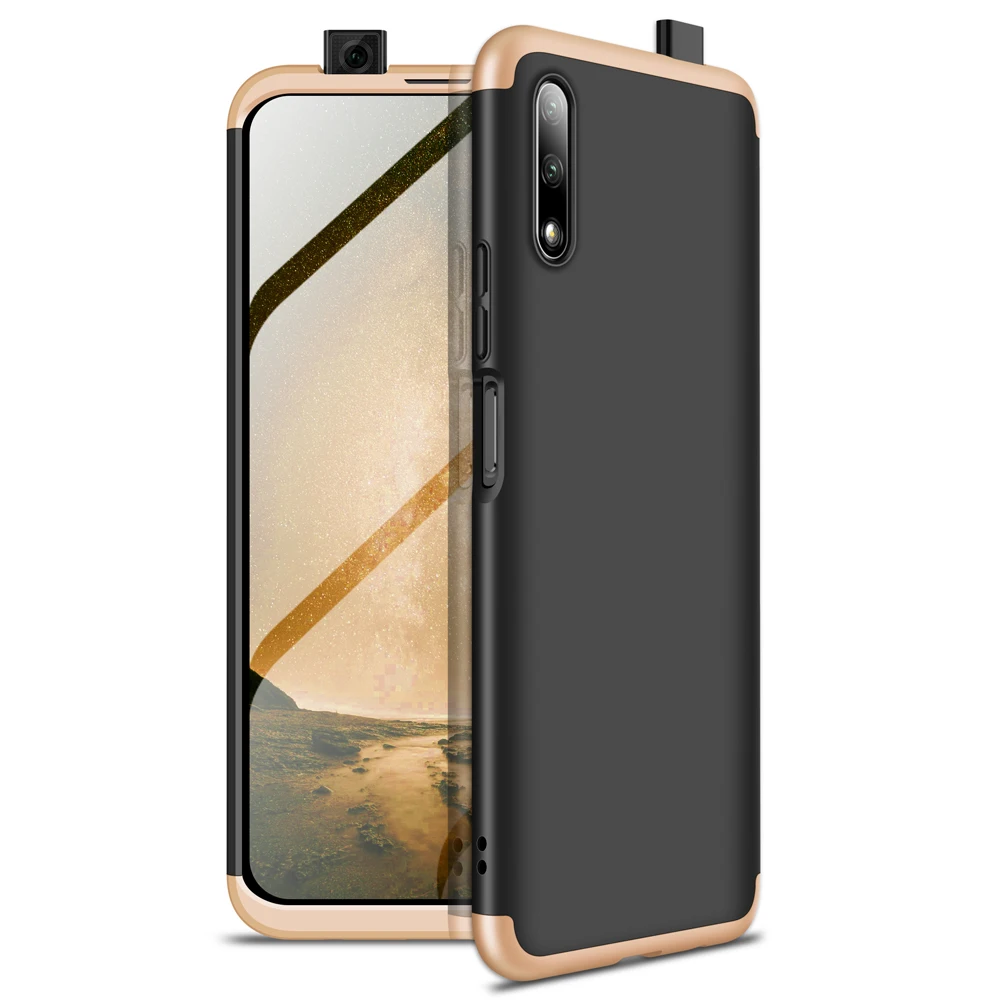Black Gold Для Honor 9X 8X чехол для Honor 20 8A Pro 8C 10 Lite 10i 20i 360 градусов Полная защита чехол для huawei P Smart Plus задний Чехол - Цвет: Black Gold
