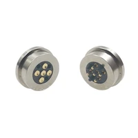 2 10pair 5pin magnetic pogo pin connector spring loaded header contact power charge 5p magnet charging socket plug