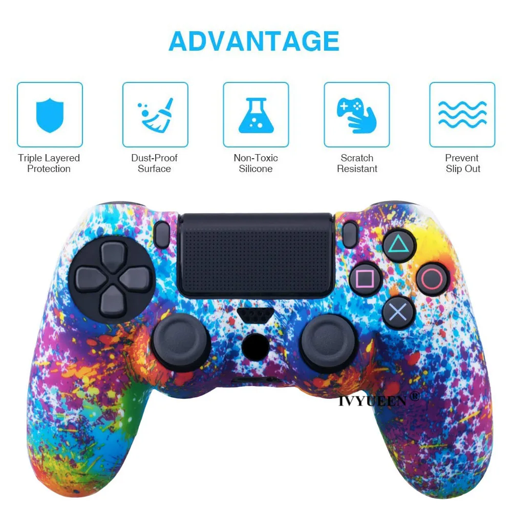 IVYUEEN защитный силиконовый чехол для Sony PlayStation 4 PS4 DS4 Pro тонкий беспроводной