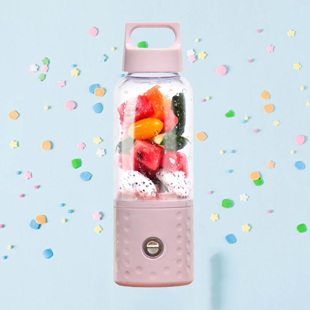 

500ml Usb Eletric Fruit Juicer Machine Mini Travel Small Fruit Squeezer Rechargeable Maker Blender Extractor Cup (Pi