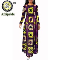 womens maxi dress african ankara print formal dress high wasit straight dress dashiki outfits pure cotton ladies dress s2025032