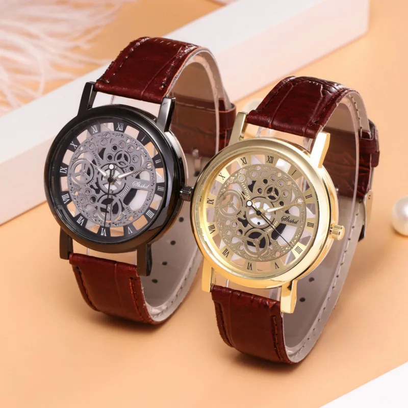 Мужские спортивные часы Reloj Hombre брендовые простые в деловом стиле с вырезами и