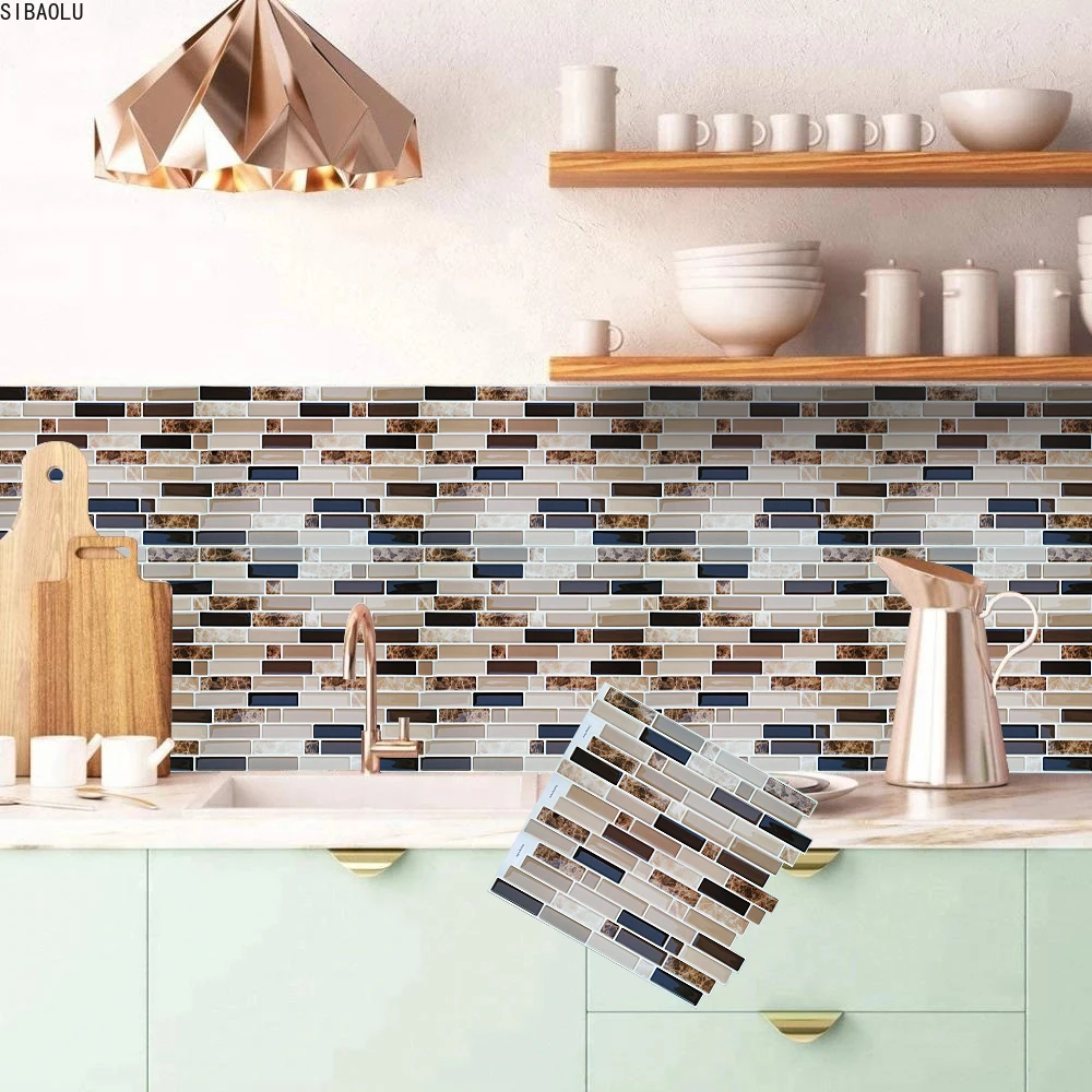 Домашний декор кожуру и водонепроницаемой кухни Мрамор виниловая самоклеящаяся