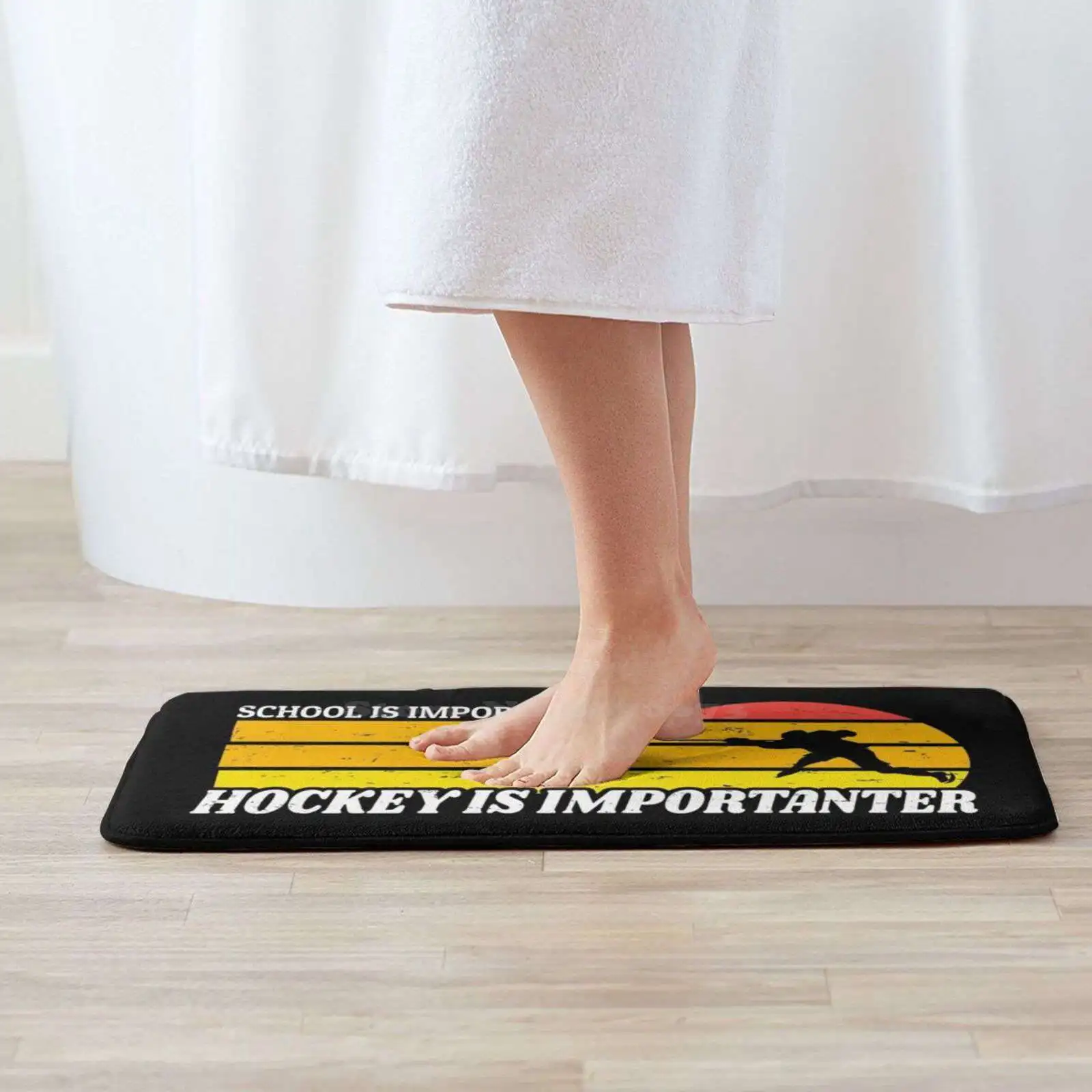 Школы важны но для хоккея Забавный винтажный Ретро подарок товары дома 3D коврик