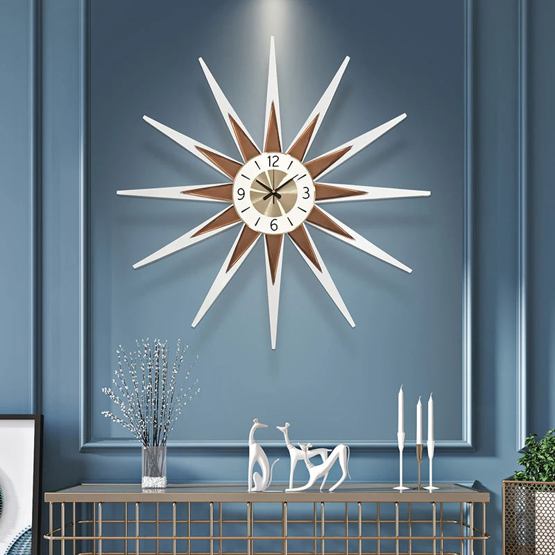 

Large Wall Clock Living Room Modern Design Art Metal Nordic Home Decoration Clock Wall Hanging Home Clock Murale Design Modern