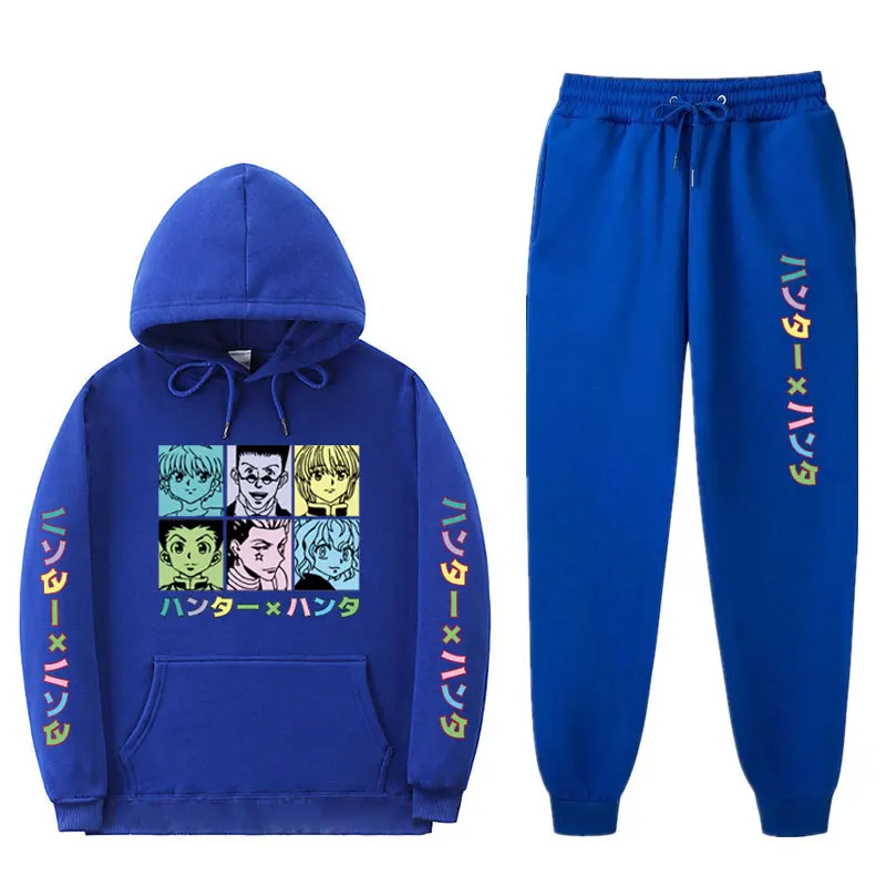 Худи и спортивные штаны Hunter X для мужчин женщин свитшот с японским аниме принтом в