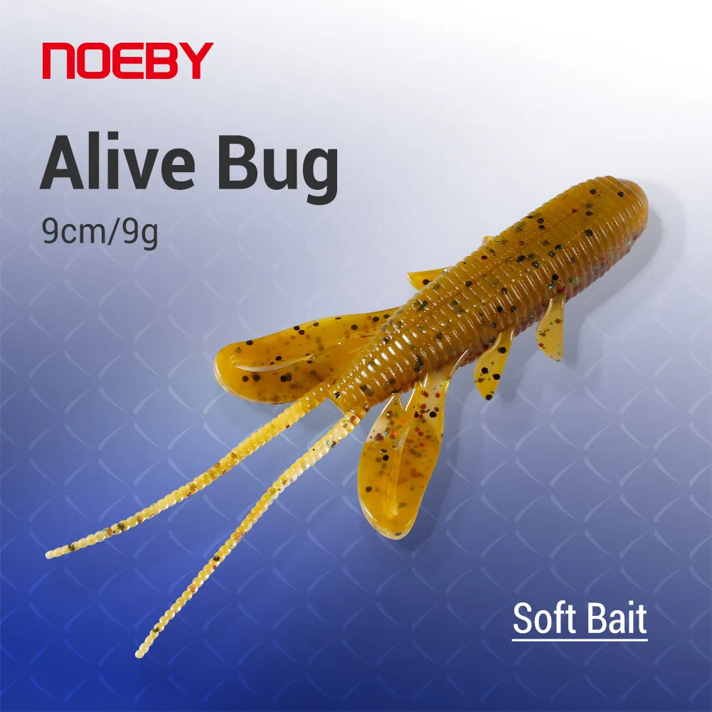

Noeby Soft Lures Worm Bait 4pcs 90mm 9g Silicone Wobblers Craws Shrimp Swimbait Artificial Fishing Bait Trout Pike Leurre Souple