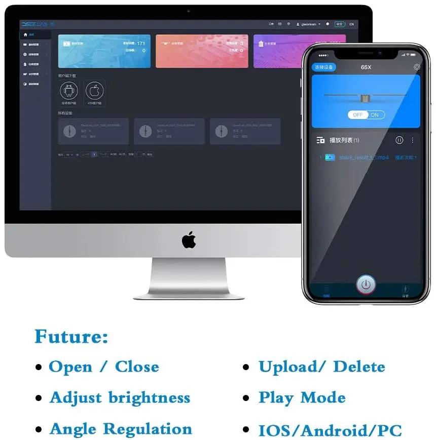Горячая Распродажа 50 см wifi app Cloud Dseelab рекламный голографический светодиодный