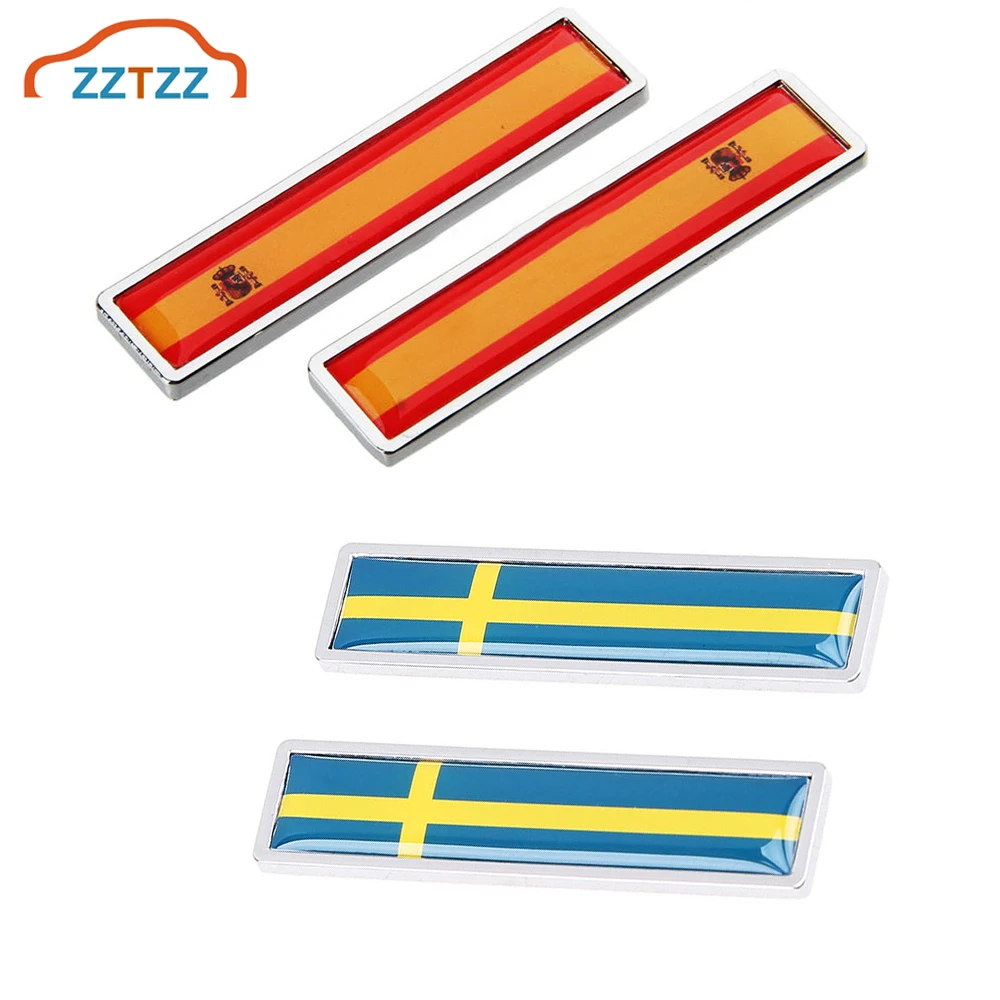 1 пара 3D металлический стикер для автомобиля алюминиевый флаг Автомобильный
