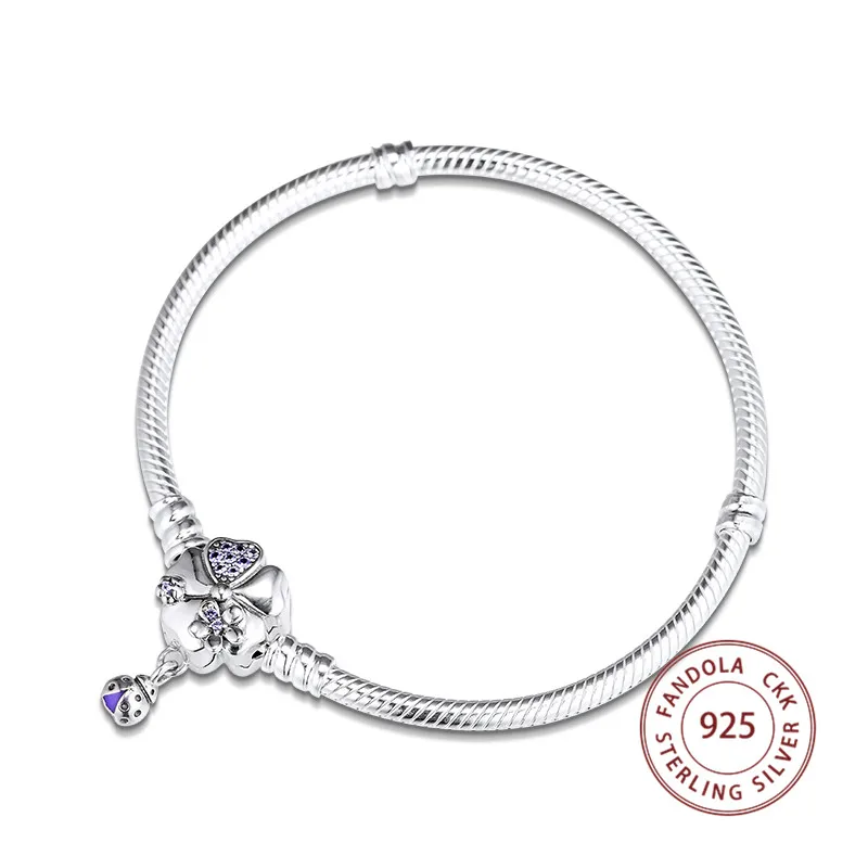 Женский браслет из серебра 925 пробы с изображением дикого цветка луга | Украшения