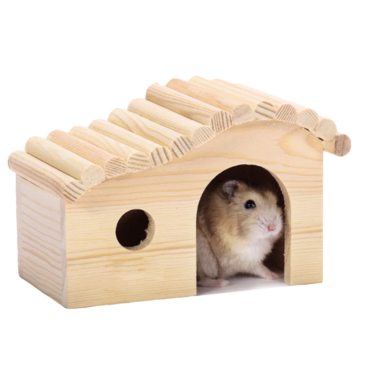 

Hamster Arch House Small Animal Wooden House Hamster Hideout Hut