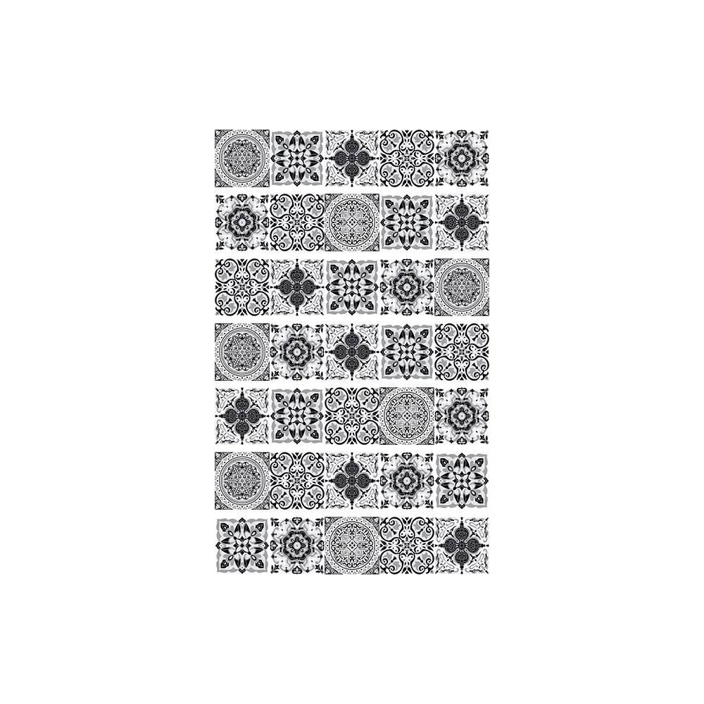 Самоклеящаяся Черный и белый Европейский цветок кирпичные стены наклейки на