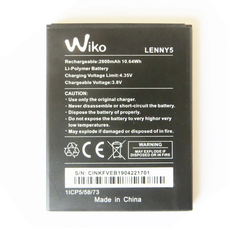Новый Сменный аккумулятор Lenny5 на 2800 мАч для смартфонов Wiko Lenny 5 robby 2 / 3921 | Мобильные