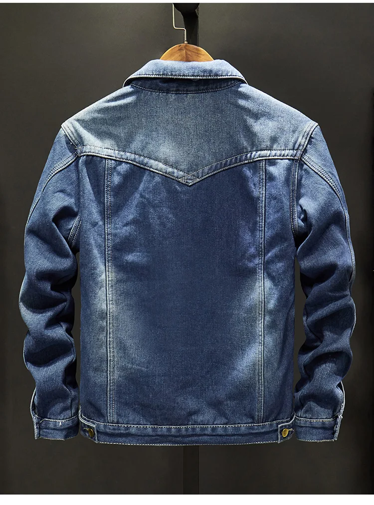 

Denim jacket men winter denim jacket men casual denim jacket men jacket fashion casual jacket 5XL