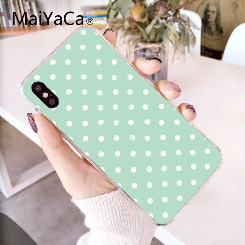 MaiYaCa простой маленький Свежий мятный зеленый DIY Роскошный чехол для iPhone X XS MAX 6 6s 7 7plus 8 8Plus 5 5S SE XR 10
