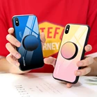 Универсальная градиентная Складная подставка для мобильного телефона, держатель, оптовая продажа, цветной расширяющийся кронштейн для iPhone, настольный держатель для пальца