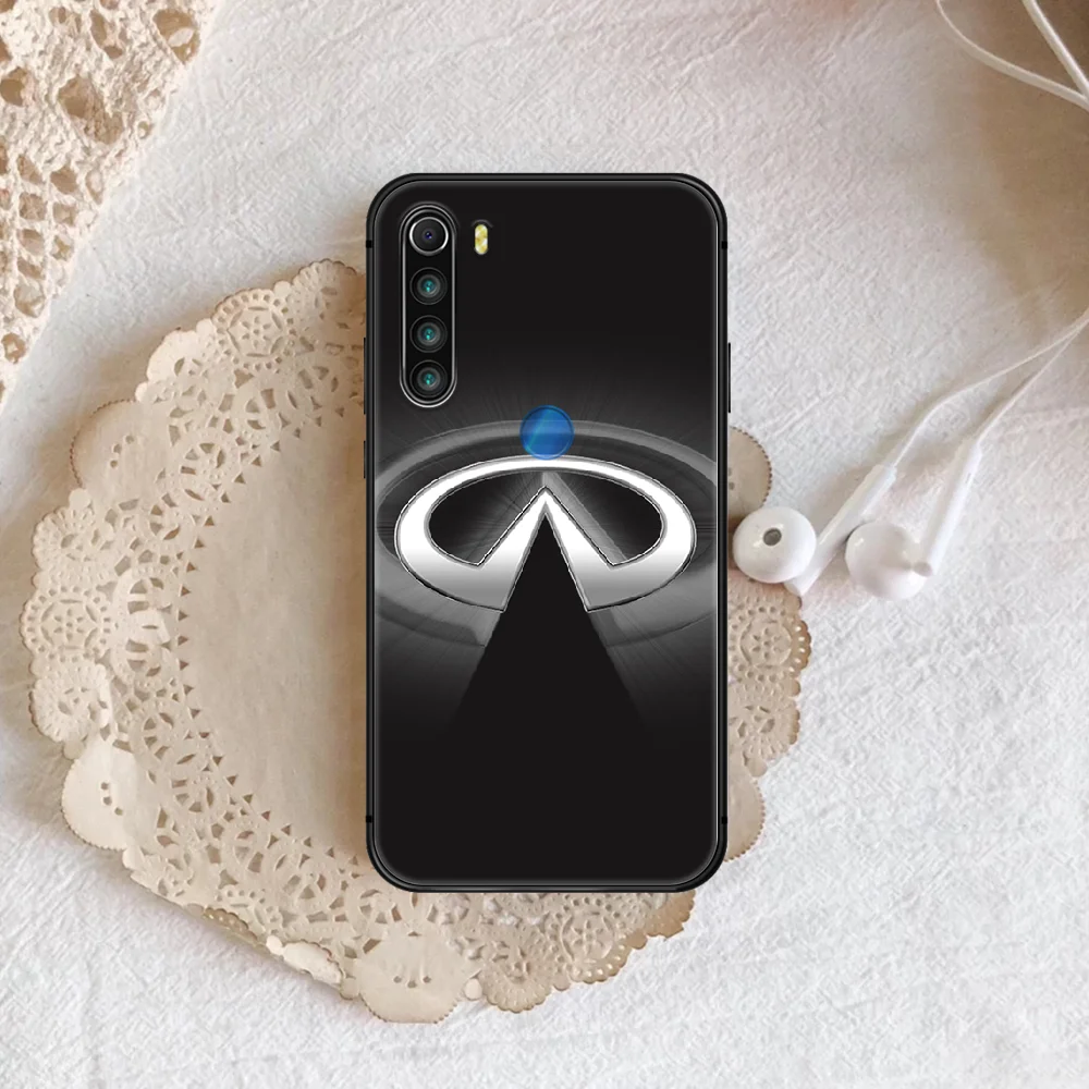

Luxury car INFINITI logo Phone Case For XIAOMI Redmi Note 5 7 8 T 9 6A 7A 8A 9S K 20 30 Pro black Cover Pretty Cell Luxury Etui