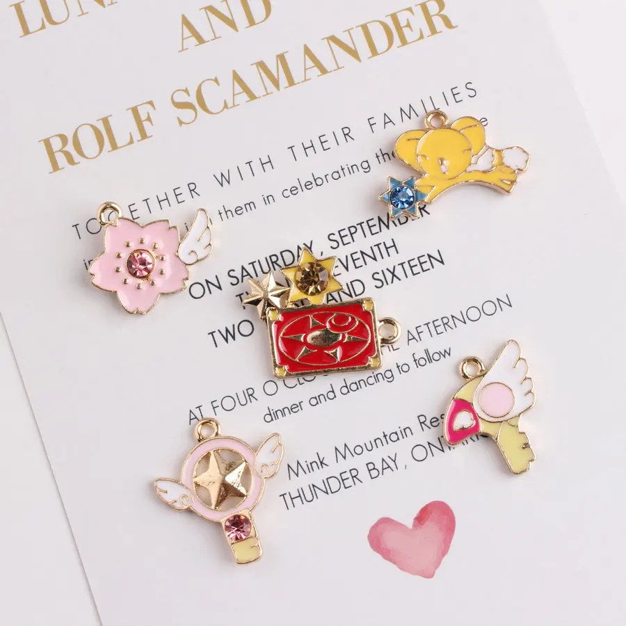 Милый кулон в Корейском стиле аксессуары для девочек кардкаптор сакуры Золотой