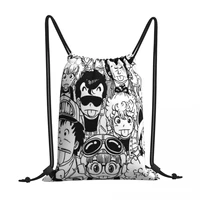 family dr slump arale anime portable shopping drawstring bags riding backpack gym clothes storage backpacks