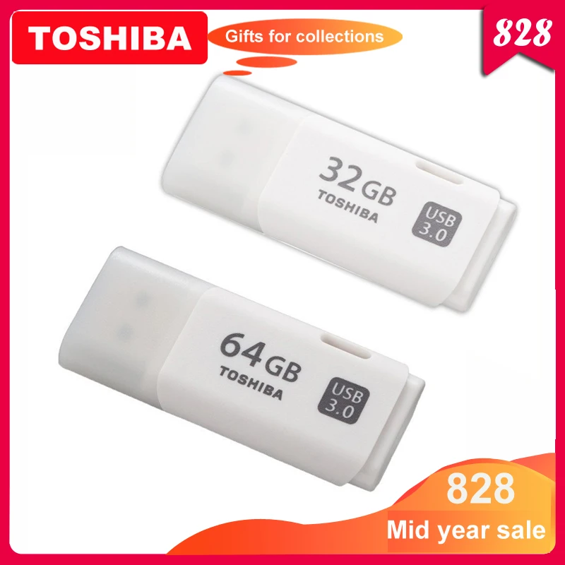 TOSHIBA U301 USB 3 0 флэш-накопитель 64 ГБ 32 100% оригинал | Компьютеры и офис