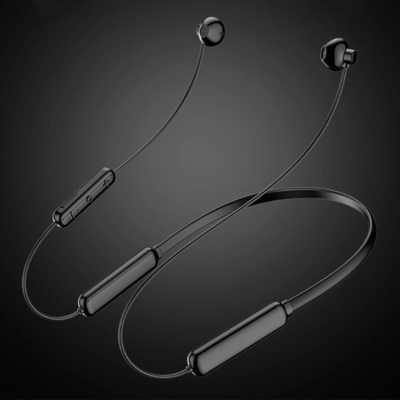 Спортивные Bluetooth беспроводные наушники с шейным ремешком спортивные микрофоном |