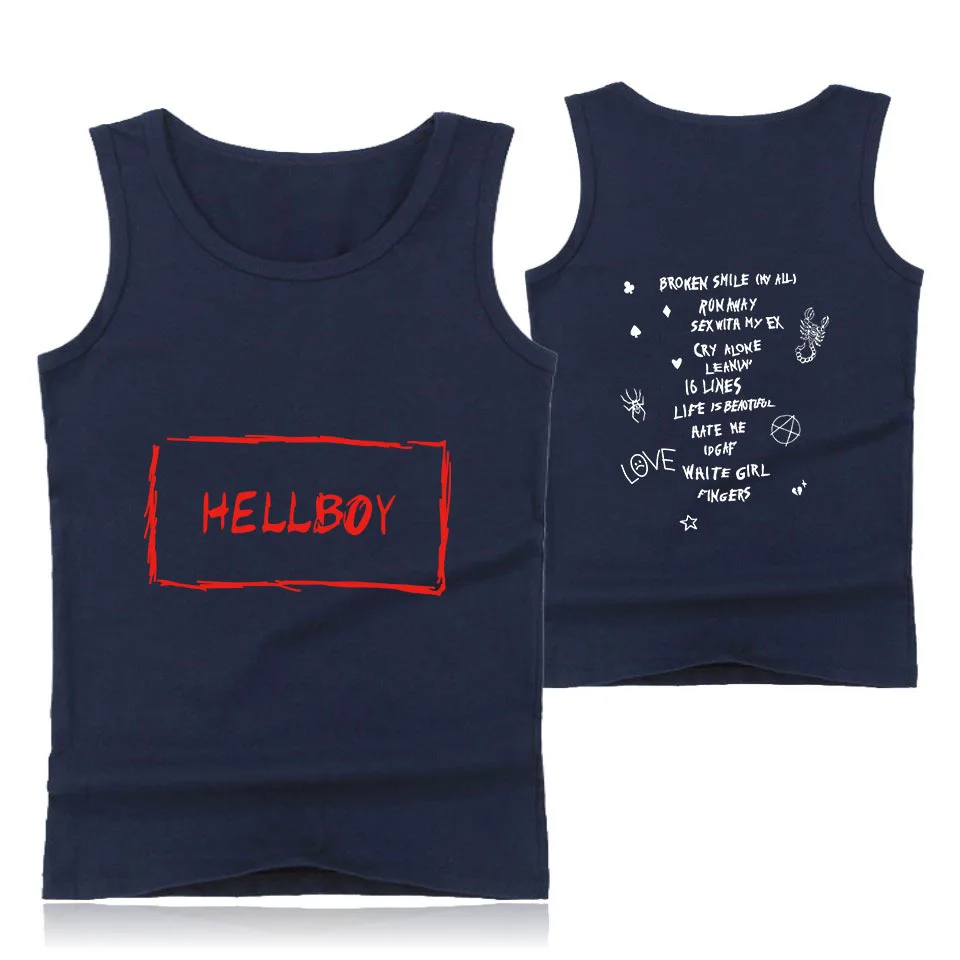 2020 Новые Топы на бретельках Женская летняя обувь Lil открытым майка с принтом в