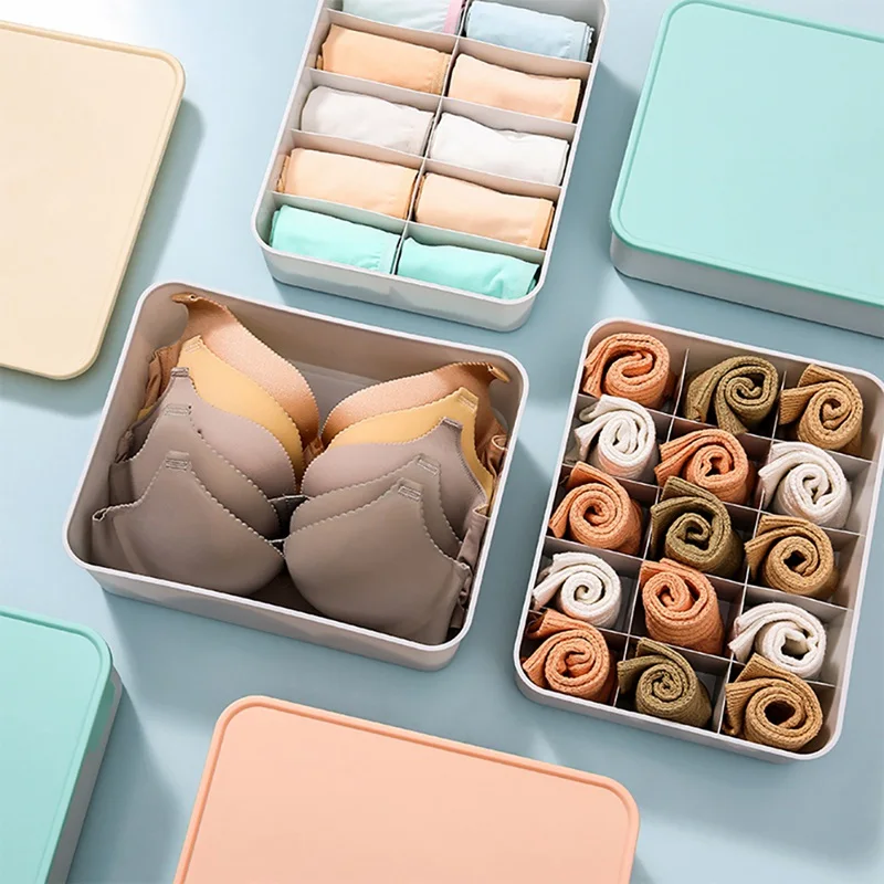 Бытовая коробка для хранения нижнего белья с этикетками шкаф органайзер