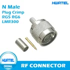 Коннектор N Male Crimp RG5 RG6 LMR300, кабель, радиочастотный адаптер, коаксиальный Vodafone HUAWEI маршрутизатор сотовой связи 4G усилитель сигнала