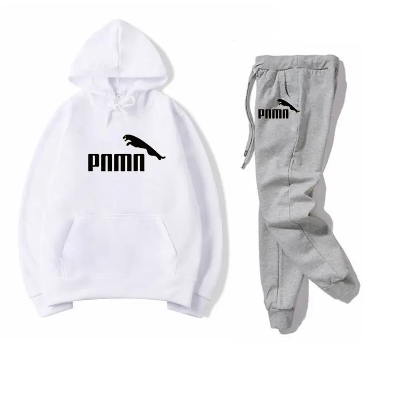 

Casual Tracksuit Men 2 Pieces Sets Hooded Sweatshirts Spring Men's Clothes Pullover Hoodies Pants Suit Ropa Hombre Plus Size