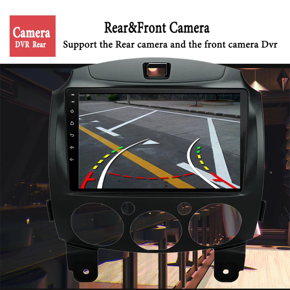 9-дюймовый Android 13.0 2 Din DVD автомобильный мультимедийный видеоплеер MP5 для Mazda 2007-2014