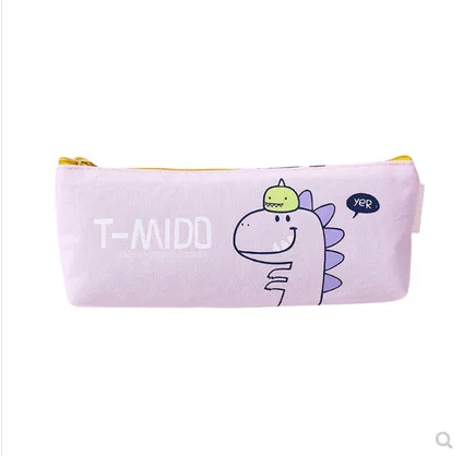 

Kawaii Dinosaur Pencil Case Holder Organizer Travel Cosmetic Bag High Capacity Canvas Storage Kit Student Office School Supplies