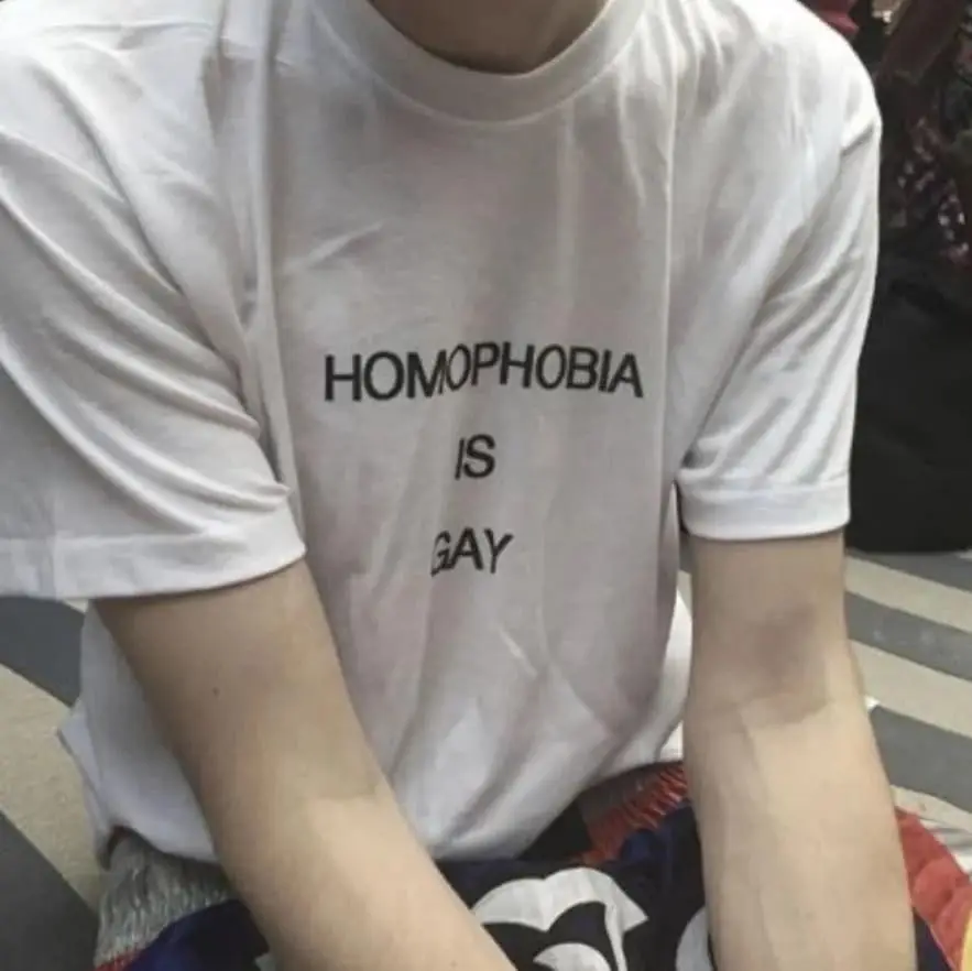 Футболка с надписью гомофобия VIP HJN|Футболки| |