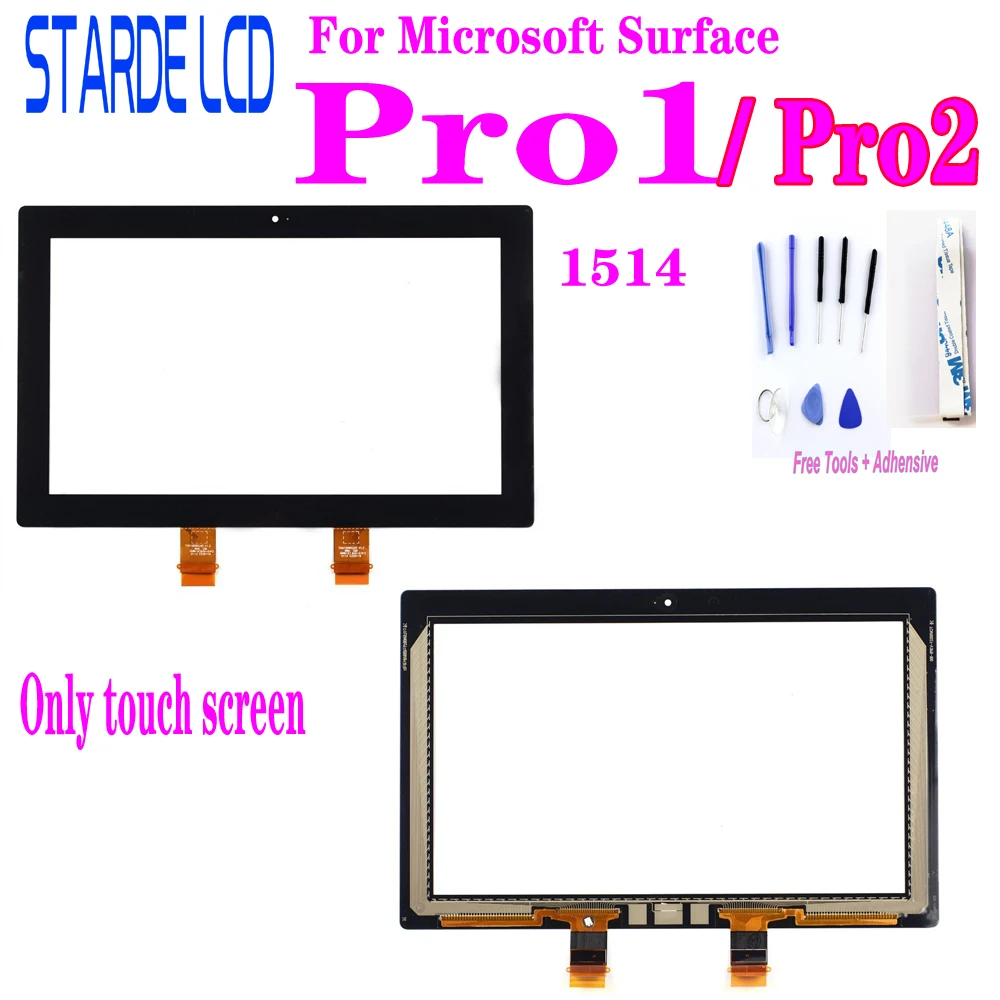 Для Microsoft Surface Pro1 Pro 1 1514 Pro2 2 1601 сенсорный экран дигитайзер стекло замена не