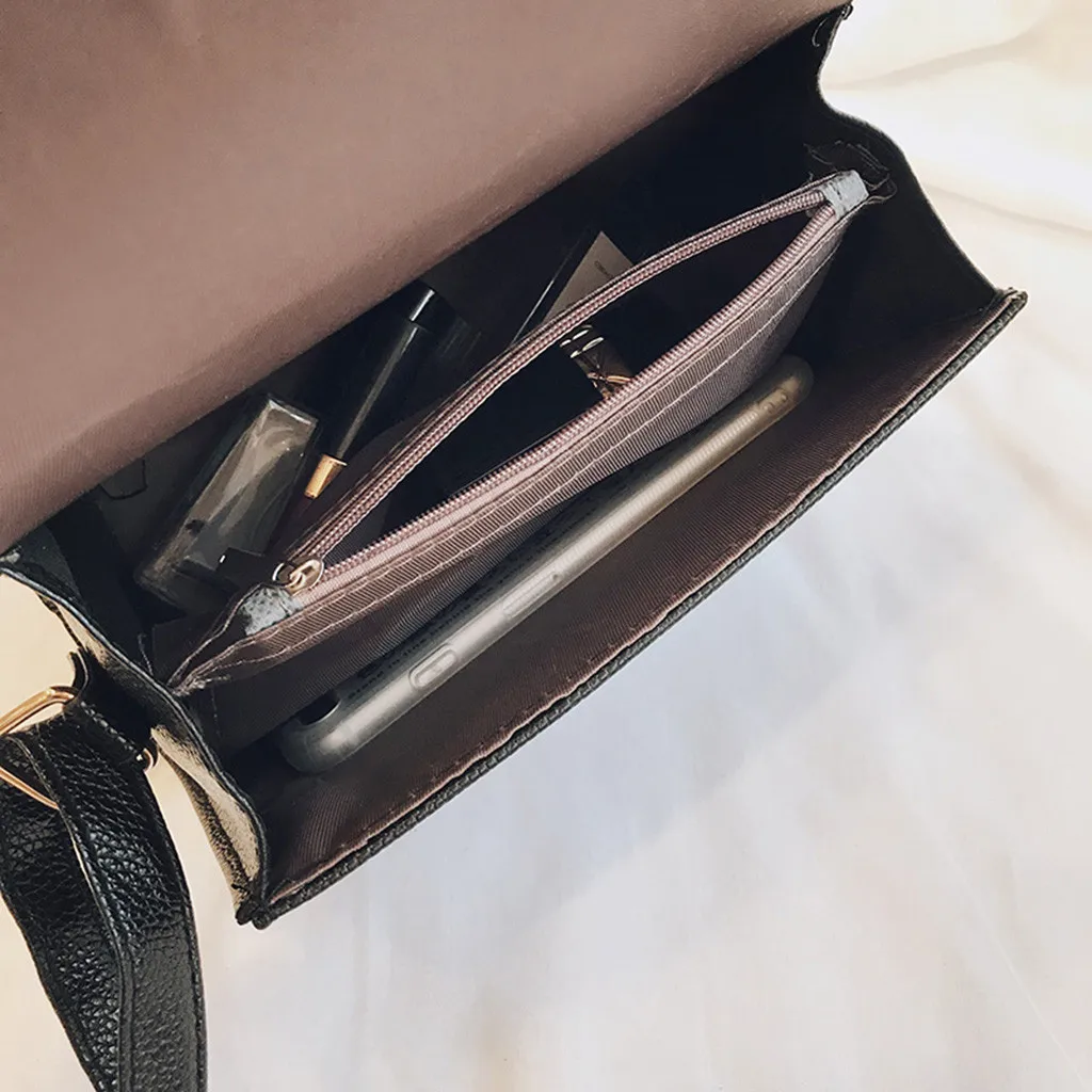 

Women Wild Messenger Bag Fashion One-Shoulder Small Square Bag Shoulder Bag Pure-Color Small Crossbody Bag Bolsas #LG