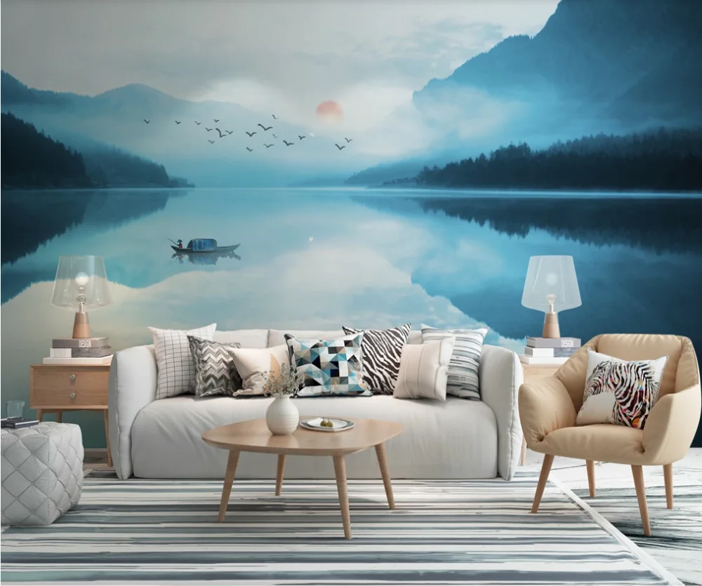 Настенные обои на заказ новинка в китайском стиле современный минималистичный