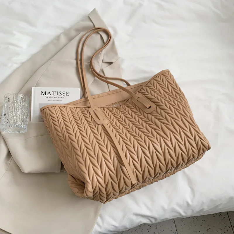 

2021 New Trendy Large-capacity Shoulder Bag Handbag Shopping Bag Literary Simple Female Bag Underarm Bag Casual Bag