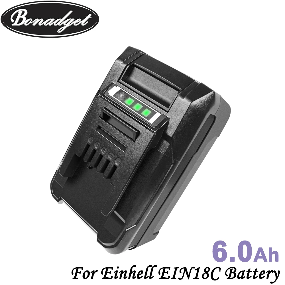 Bonadget 6000 мАч 18В заряжаемый литий-ионный аккумулятор для Einhell EIN18C замена PXBP-300 PXBP-600