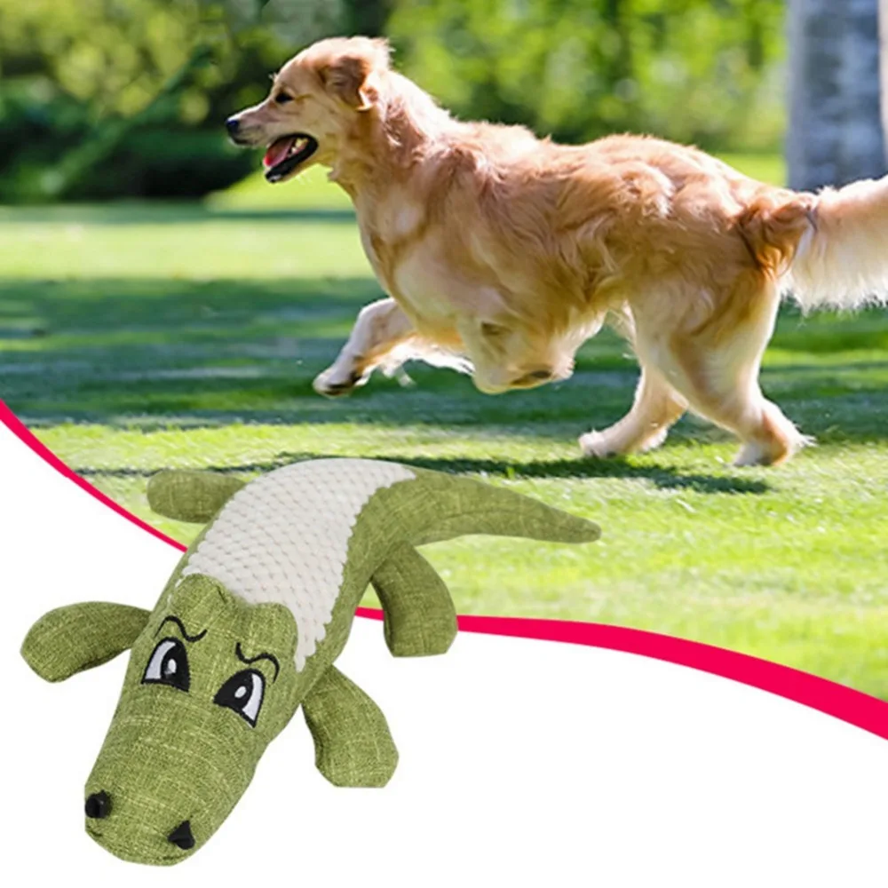 Жевательный писк игрушки Мультяшные мягкие в виде животных собака крокодил