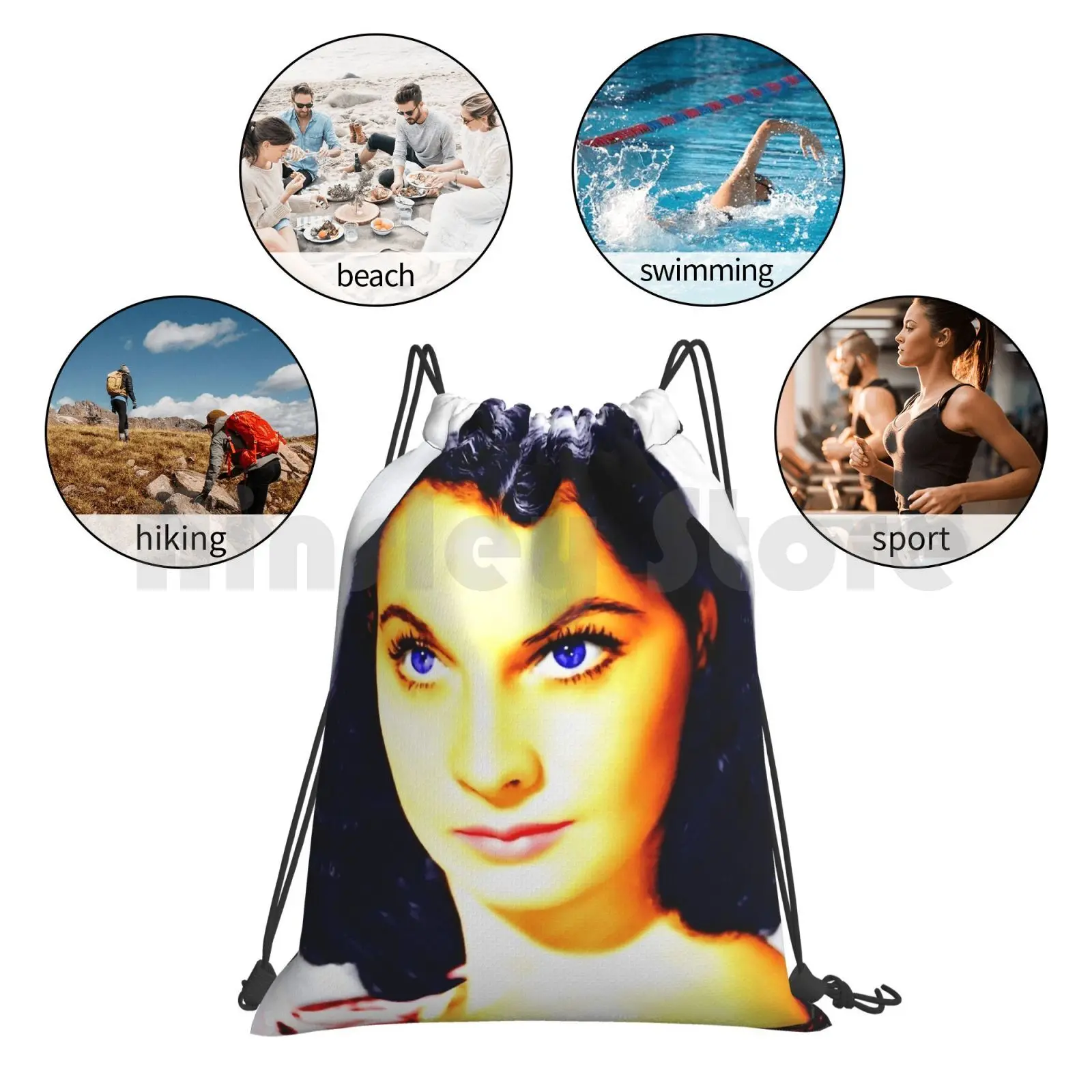 Vivien Leigh In спущенная ветром женская сумка для тренажерного зала Водонепроницаемая