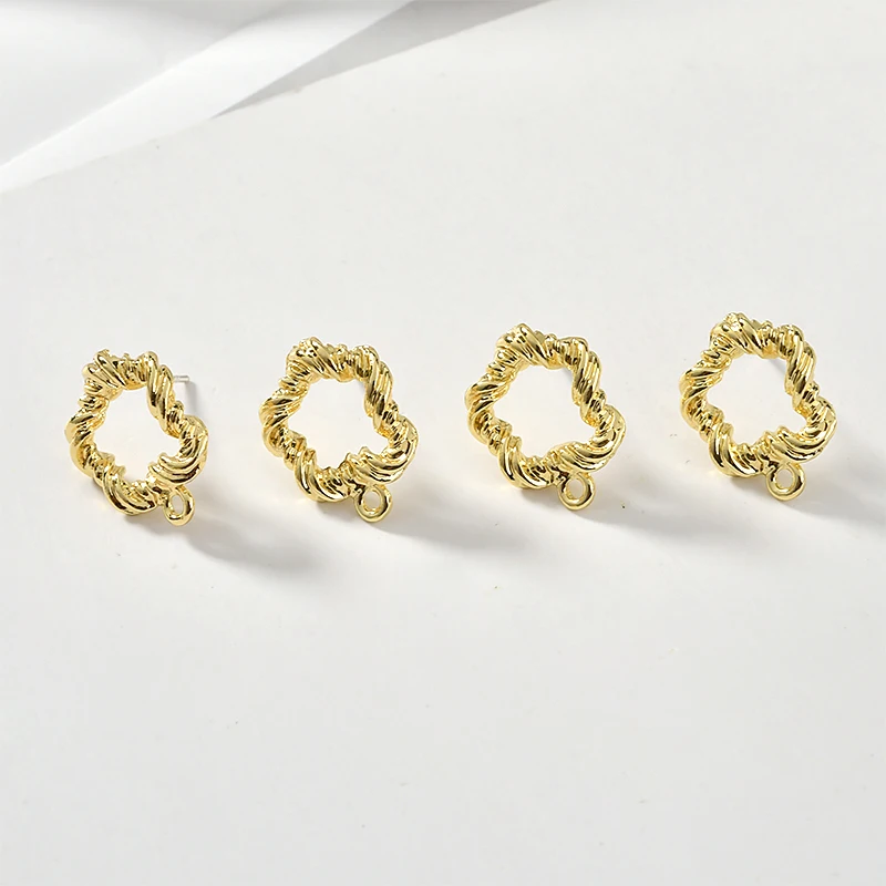 Игла для сережек diy6 из ассиметричного тиснения эллиптическая круглая витая игла