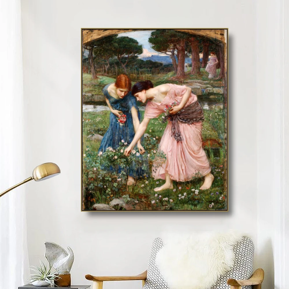 Картина на холсте картина маслом Соберите Ye Rosebuds а вы можете 1909 》 Джон Уильям