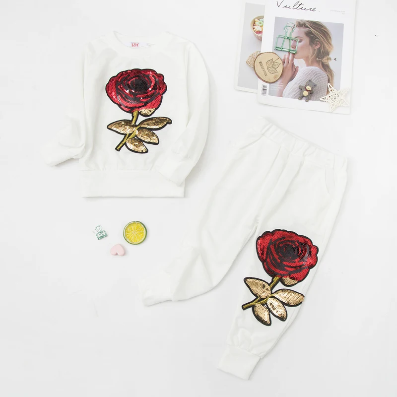 Children's Clothing 2021 Autumn Toddler Girls Clothes T-Shirt +Pant 2pcs Suit Kids Set Casual Tracksuit For Sets 2-7 Years | Детская