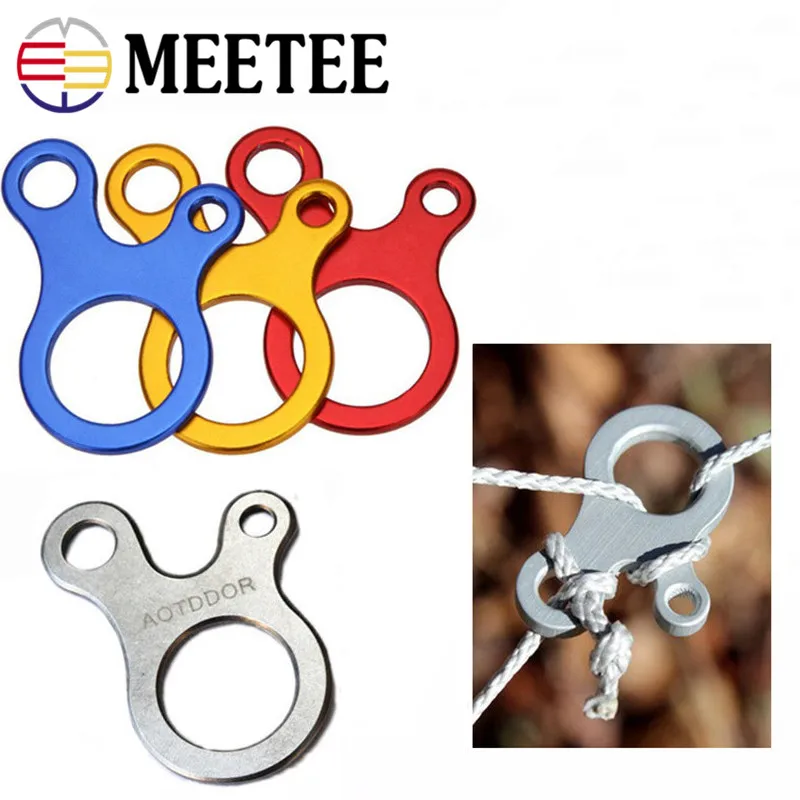 Meetee 5/10 шт. 3 отверстия веревочный узел Пряжка многоцелевой нержавеющий открытый
