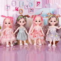 13 articulated doll 16cmbjd doll fashion dress up girl toy baby doll clothes shoes accessories children birthday christmas gifts
