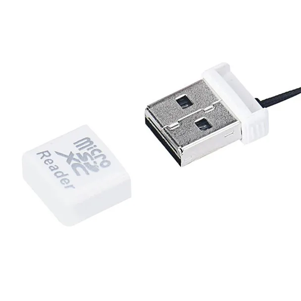 

USB 2.0 Mini reader White Mini ultra high speed USB 2.0 micro SD / SDXC TF card reader adapter laptop accessories