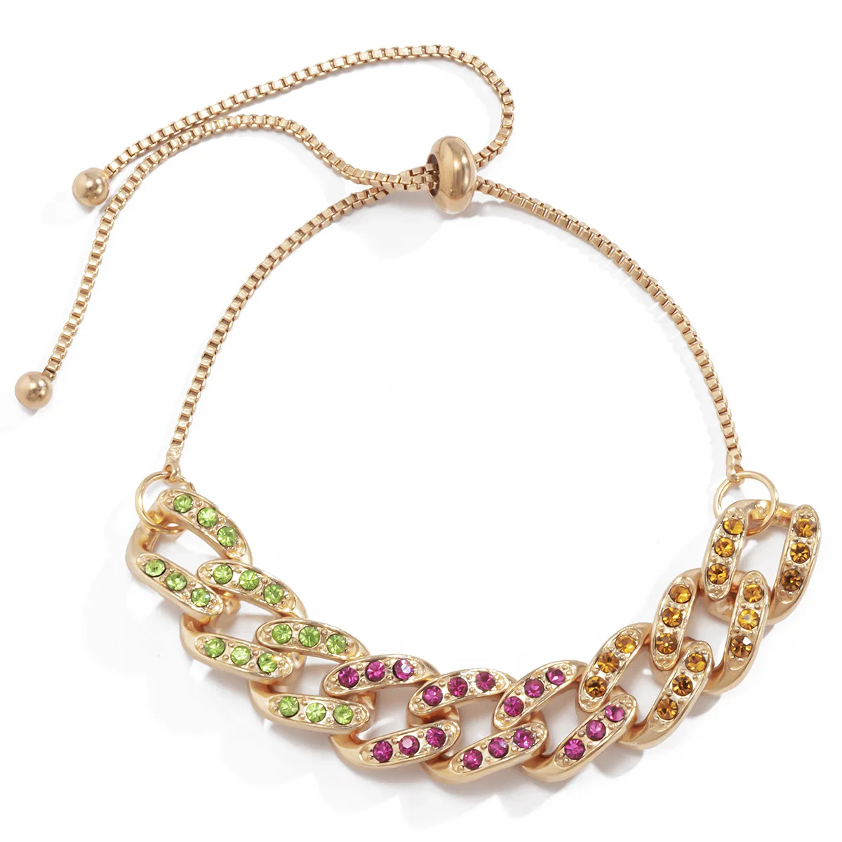 

European and American Adjustable Hollow Bracelets Female Temperament Geometric Bracelet for Girls Rhinestone Shiny Jewelry Gifts