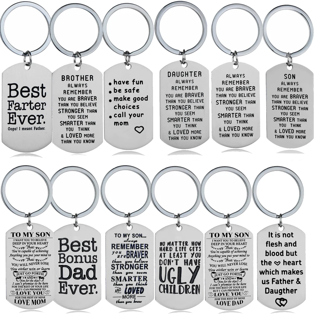 Брелок с надписью Brother Sister дочь сын|Брелоки| |